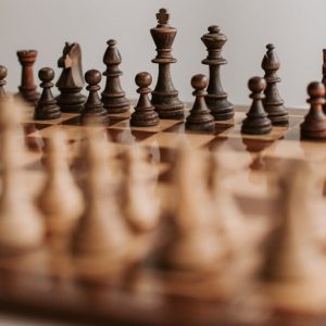 chess pieces on the chess board